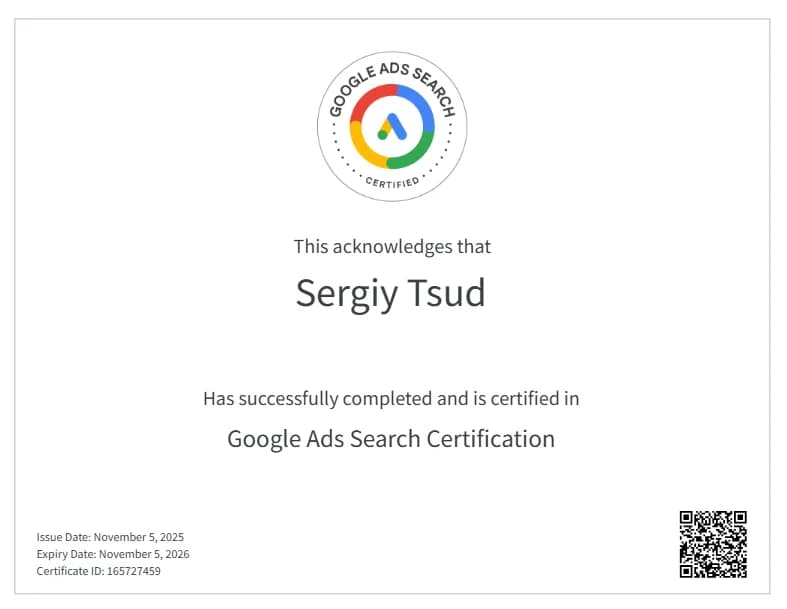 Google Ads Search Certification
